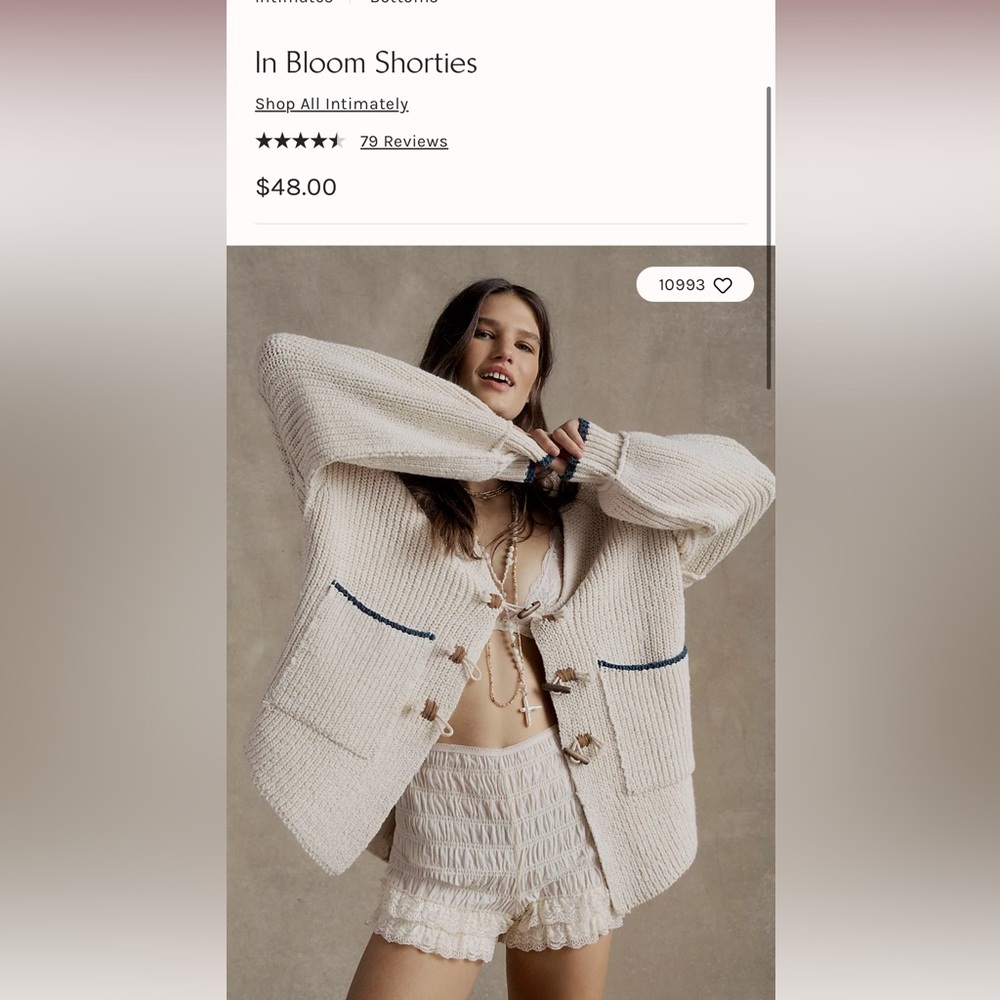 Free People “In Bloom” bloomer shorts